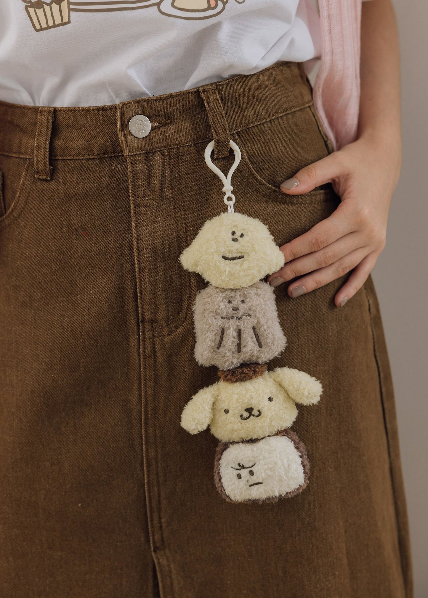 【The Butters x Pompompurin】Classic Best Friends Plush Charm Keychain
