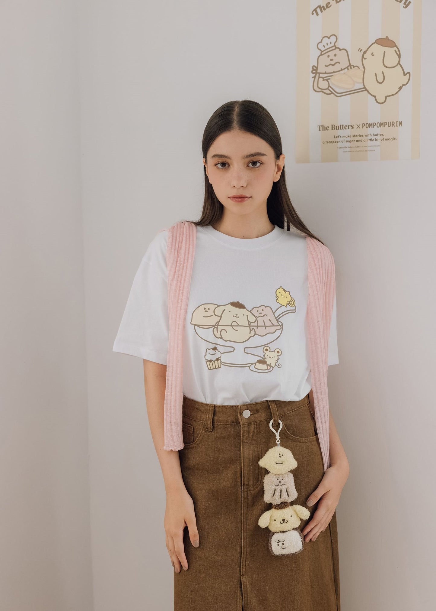 【The Butters x Pompompurin】Classic Best Friends Plush Charm Keychain