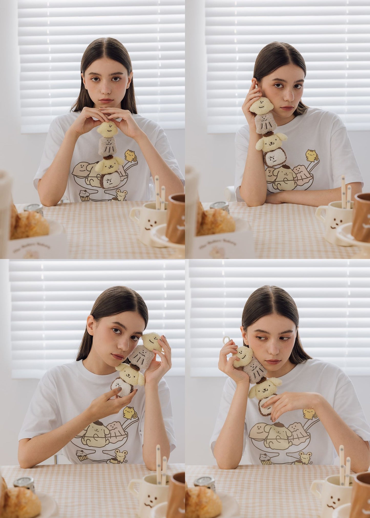 【The Butters x Pompompurin】Classic Best Friends Plush Charm Keychain
