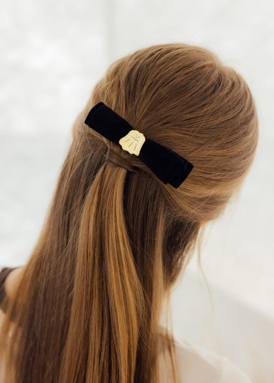 Canelé Velvet Bow Hair Clip