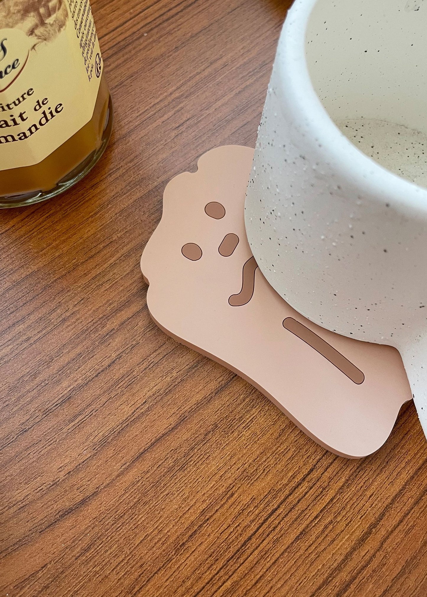 Canelé-Shaped Soft Silicone Coaster